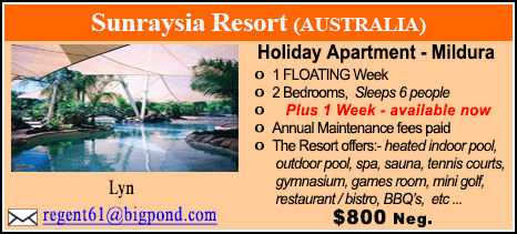 Sunraysia Resort - $800