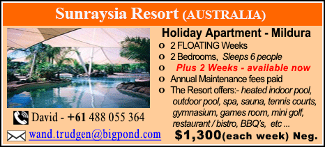 Sunraysia Resort - $1300