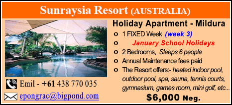 Sunraysia Resort - $6000