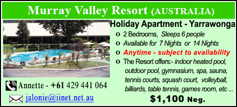 Murray Valley Resort - $1100