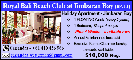 Royal Bali Beach Club at Jimbaran Bay - $10000