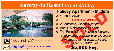 Sunraysia Resort - $5000 - SOLD