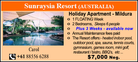 Sunraysia Resort - $7000