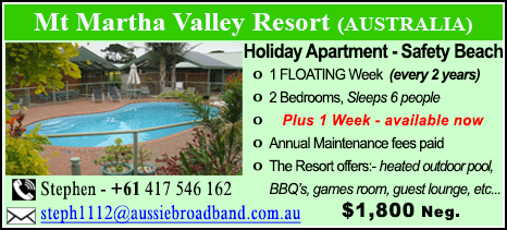 Mt Martha Valley Resort - $1800