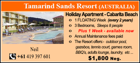Tamarind Sands Resort - $1800