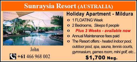 Sunraysia Resort - $1700