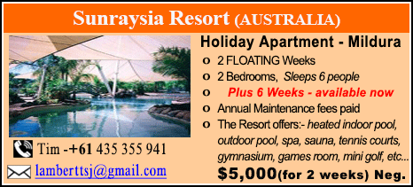 Sunraysia Resort - $5000
