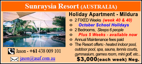 Sunraysia Resort - $3000