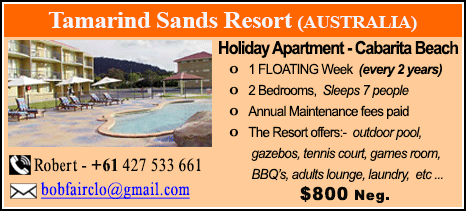 Tamarind Sands Resort - $800