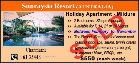 Sunraysia Resort - $550 - SOLD