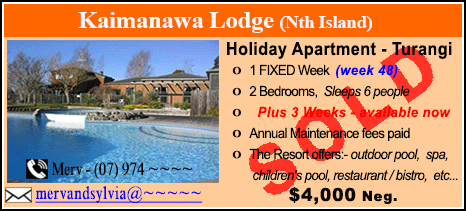 Kaimanawa Lodge - $4000- SOLD