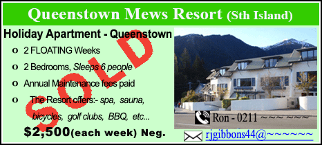 Queenstown Mews Resort - $2500 - SOLD