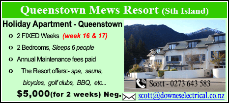Queenstown Mews Resort - $5000
